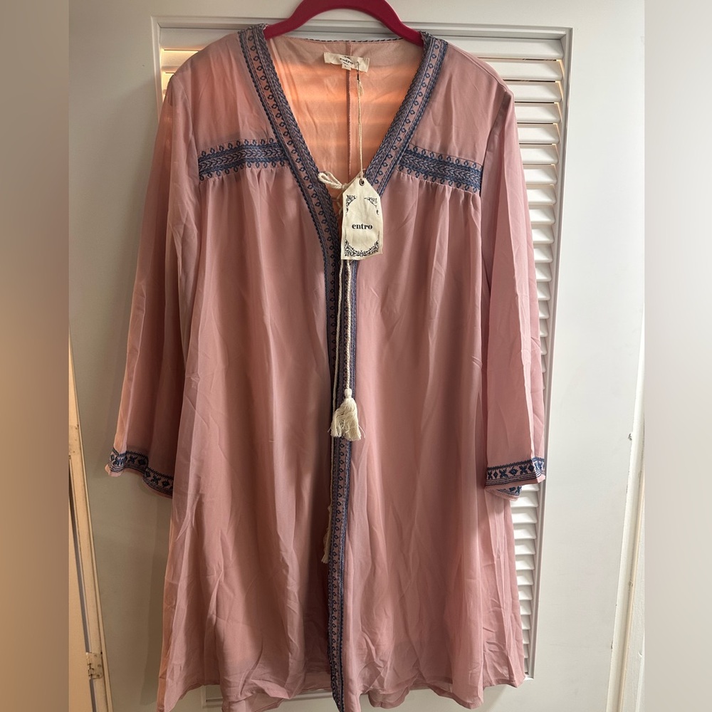 NWT Entro Women’s Pink 3/4 sleeve dress